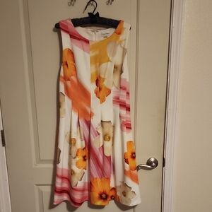 Calvin Klein Yellow and Pink Dress